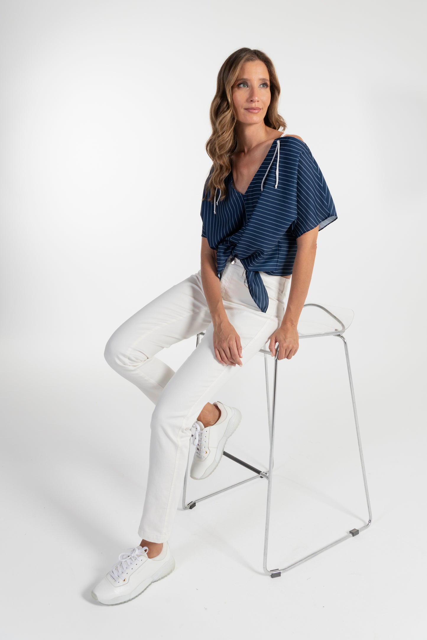 Calças Brancas de Mulher ANA SOUSA com Corte Slim