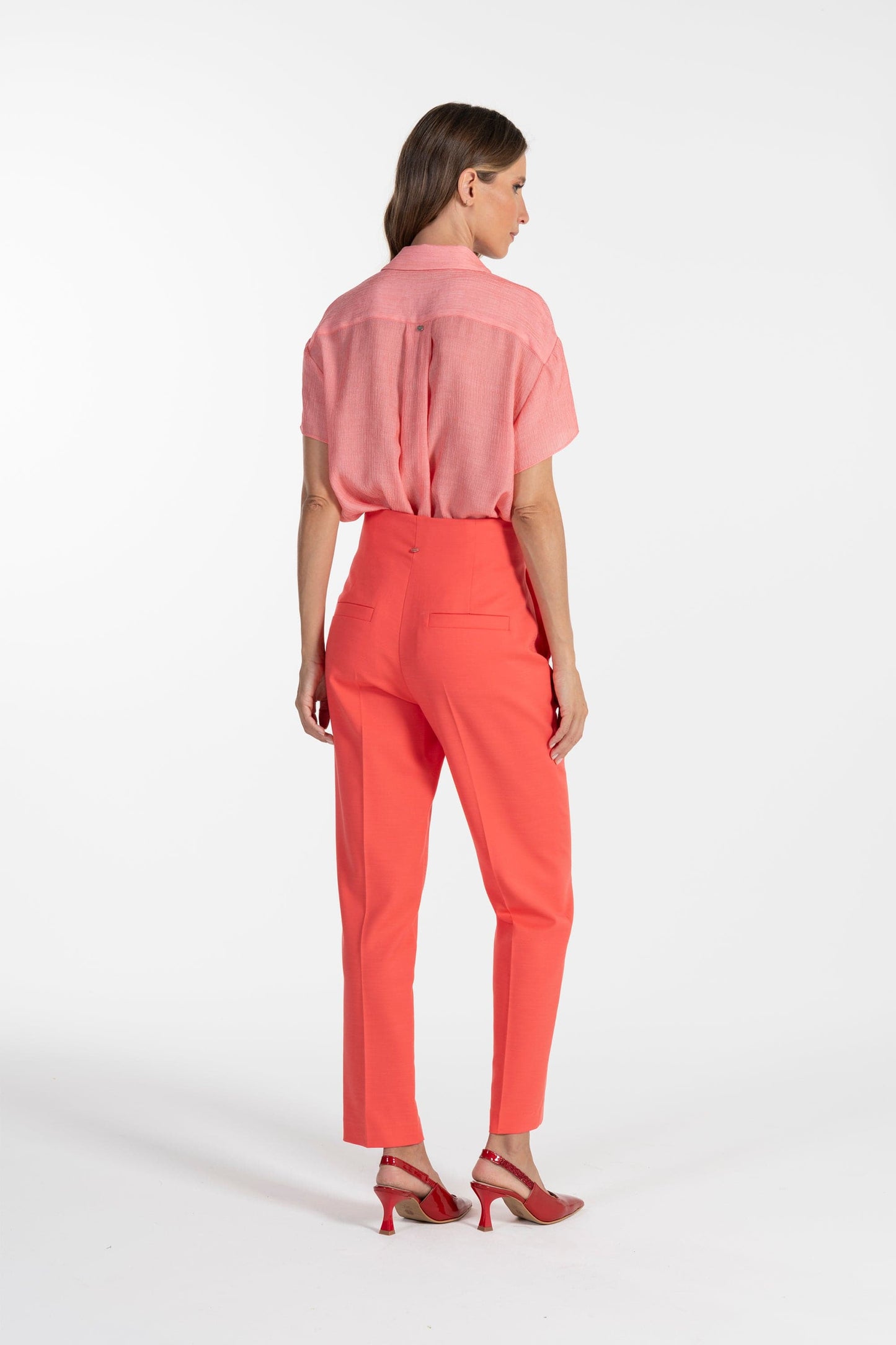 Calças Coral de Mulher ANA SOUSA com Botões Decorativos