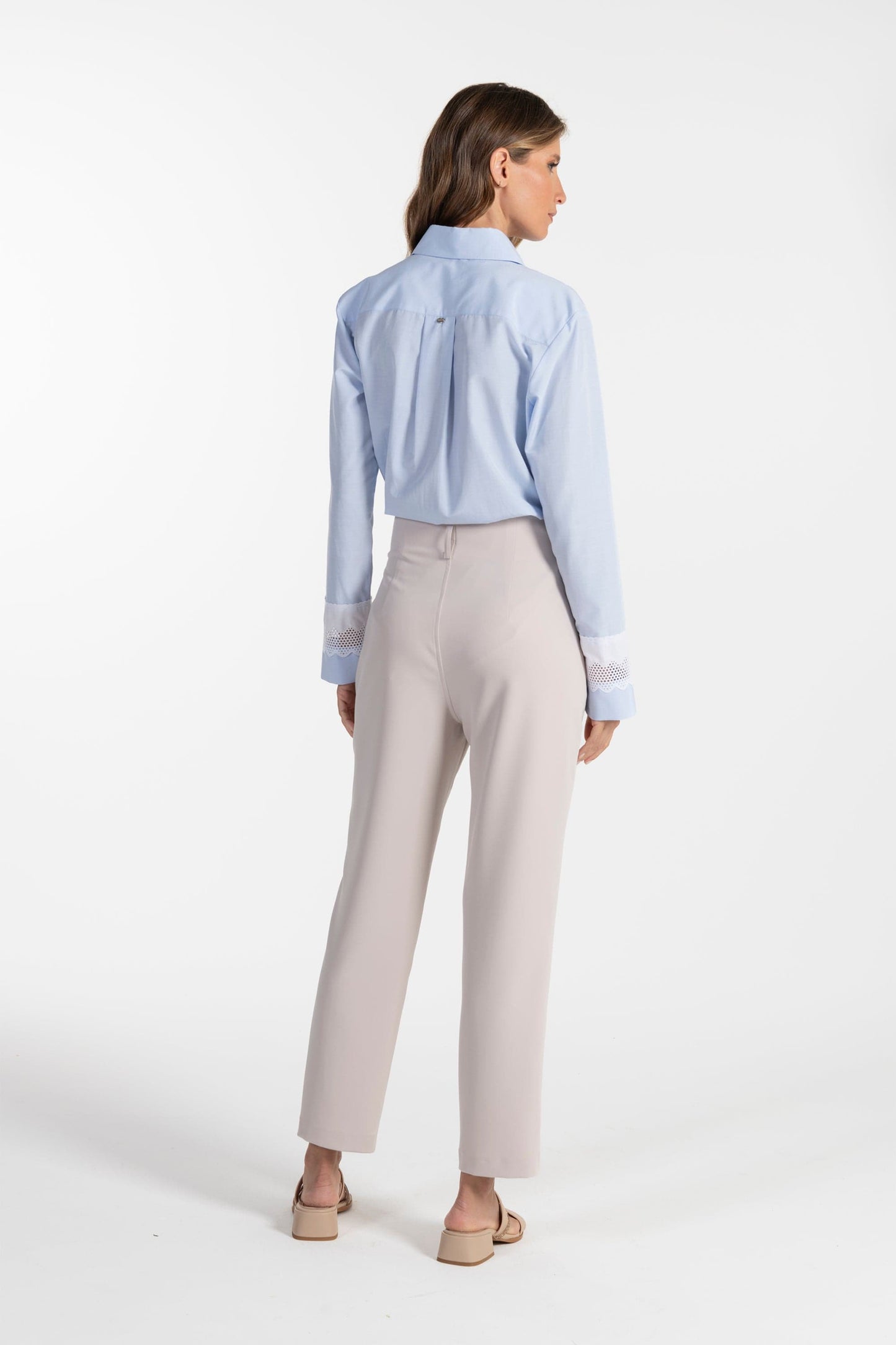 Calças Bege de Mulher ANA SOUSA com Corte Reto