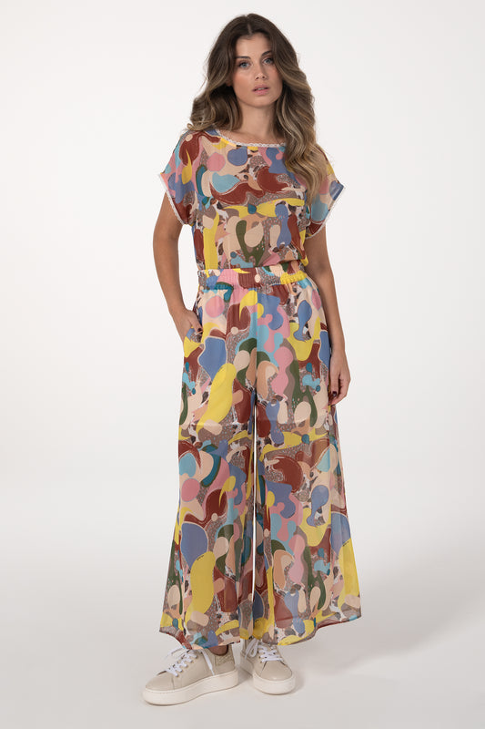 Culotes Mulher ANA SOUSA Multicolor com Estampado Floral