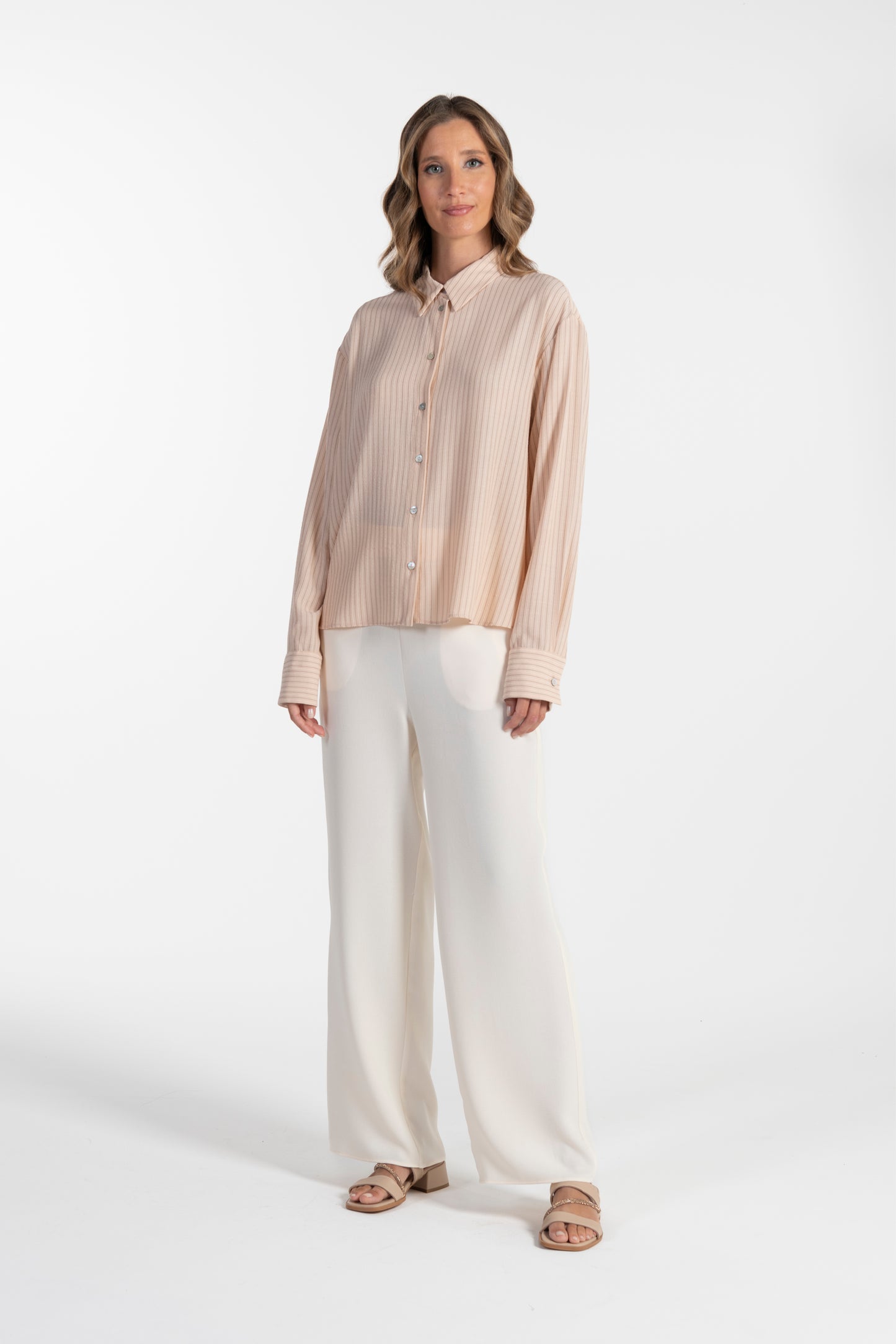 Camisa Bege de Mulher ANA SOUSA com Texto Leve