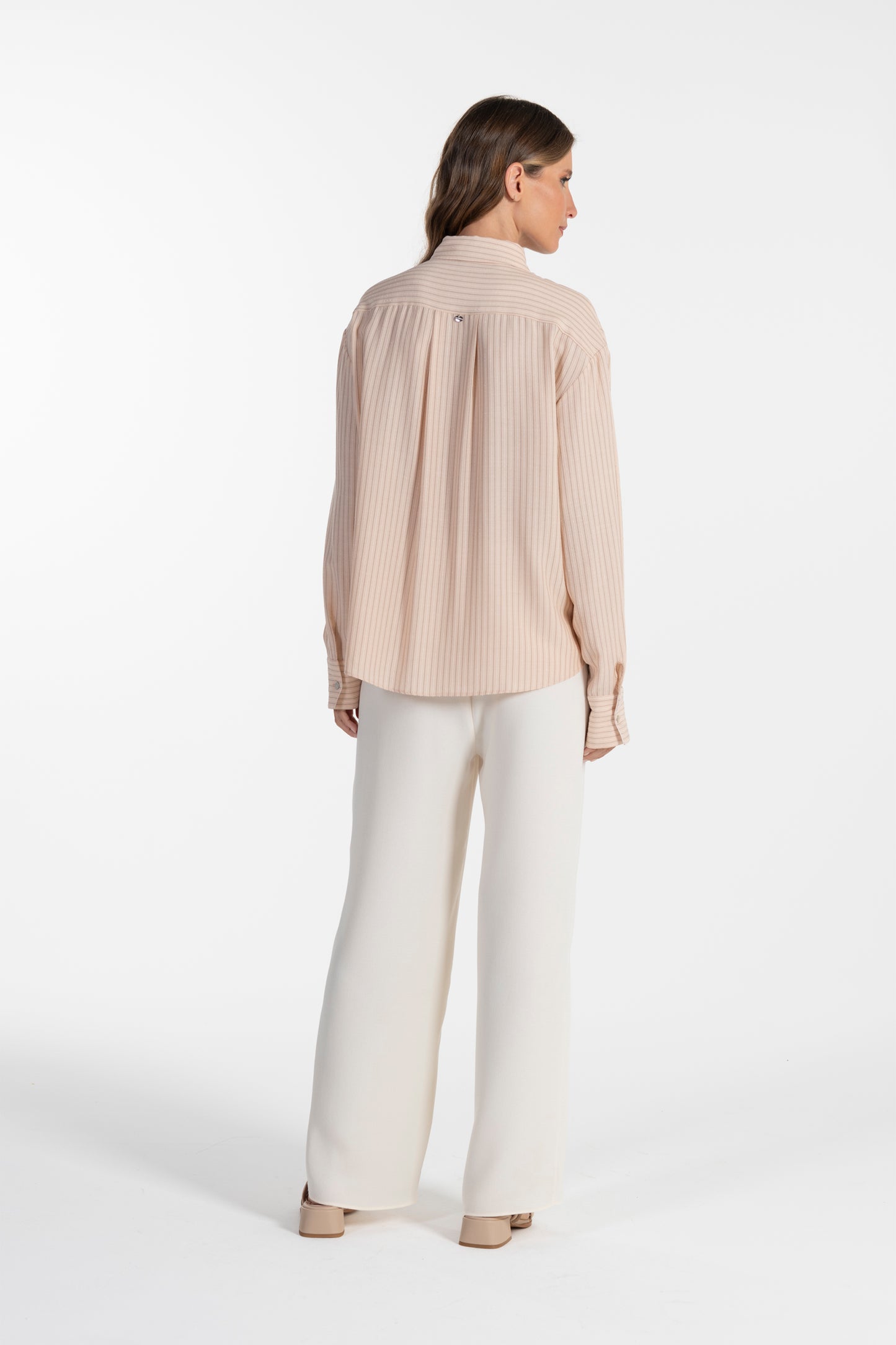 Camisa Bege de Mulher ANA SOUSA com Texto Leve