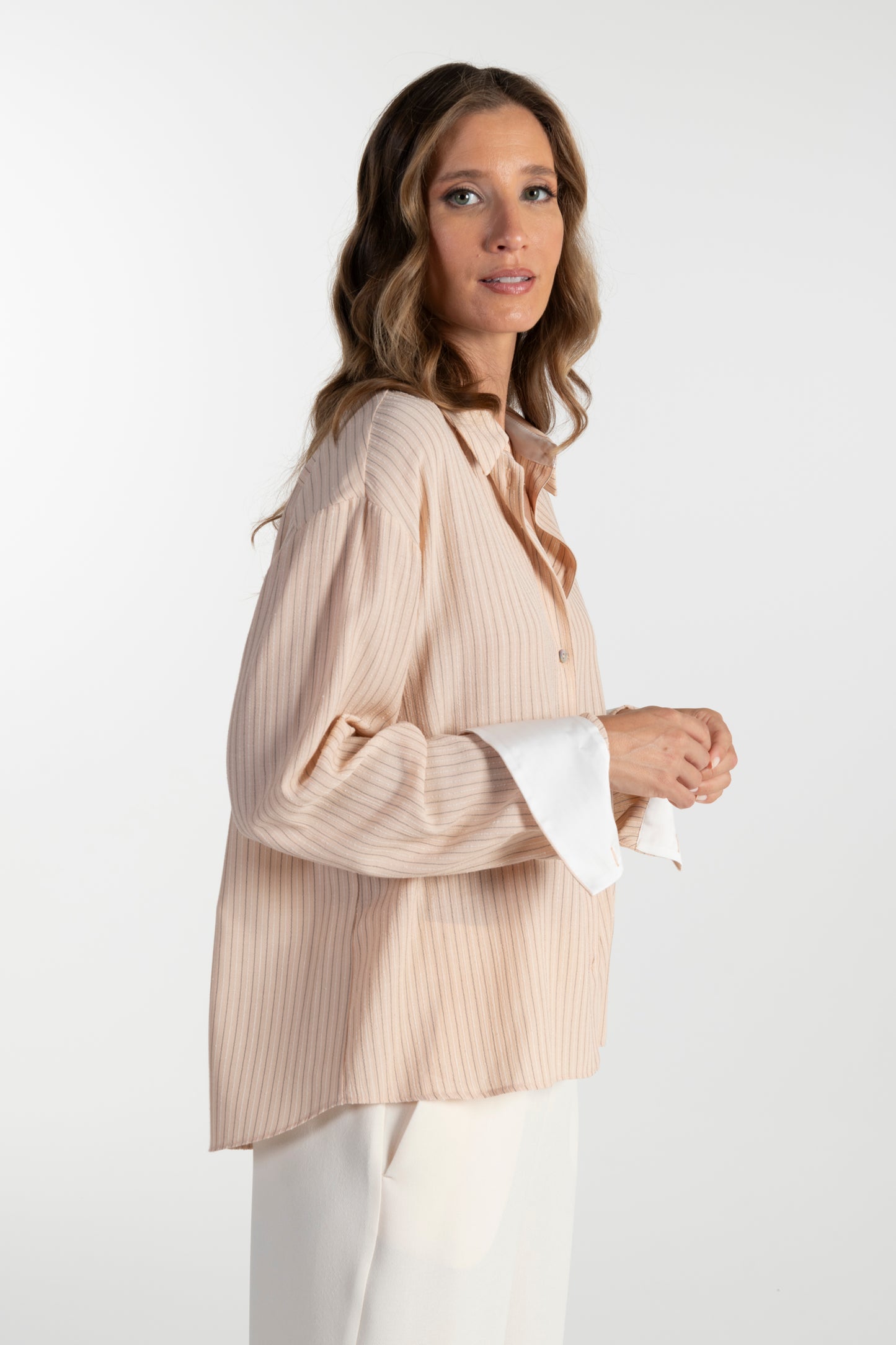 Camisa Bege de Mulher ANA SOUSA com Texto Leve