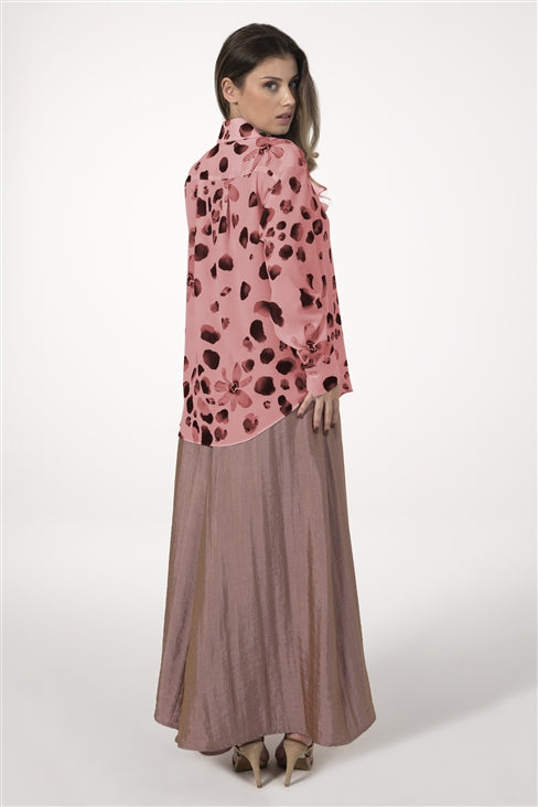 Blusa Mulher ANA SOUSA Rosa com Estampado Floral e Botões Frontais
