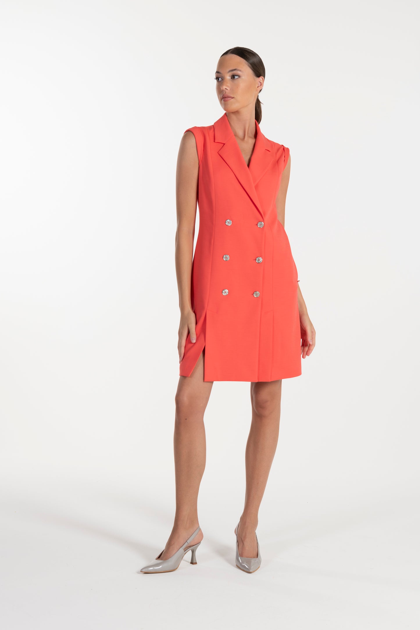 Vestido Coral de Mulher ANA SOUSA Estilo Colete