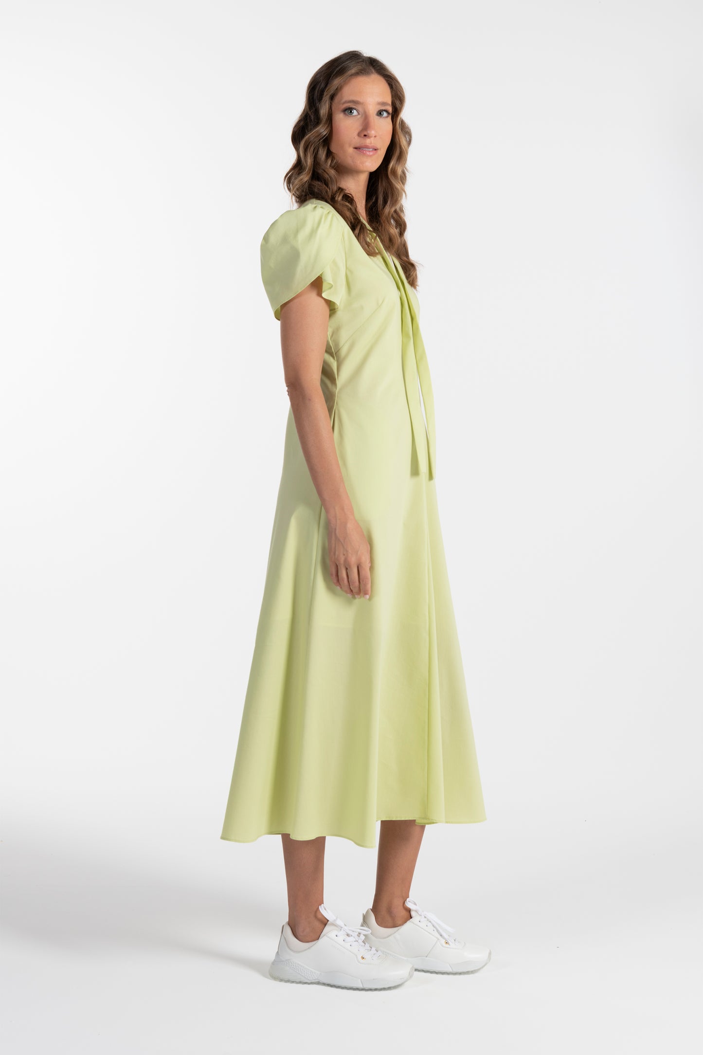 Vestido Amarelo Pastel de Mulher ANA SOUSA com Mangas Curvas