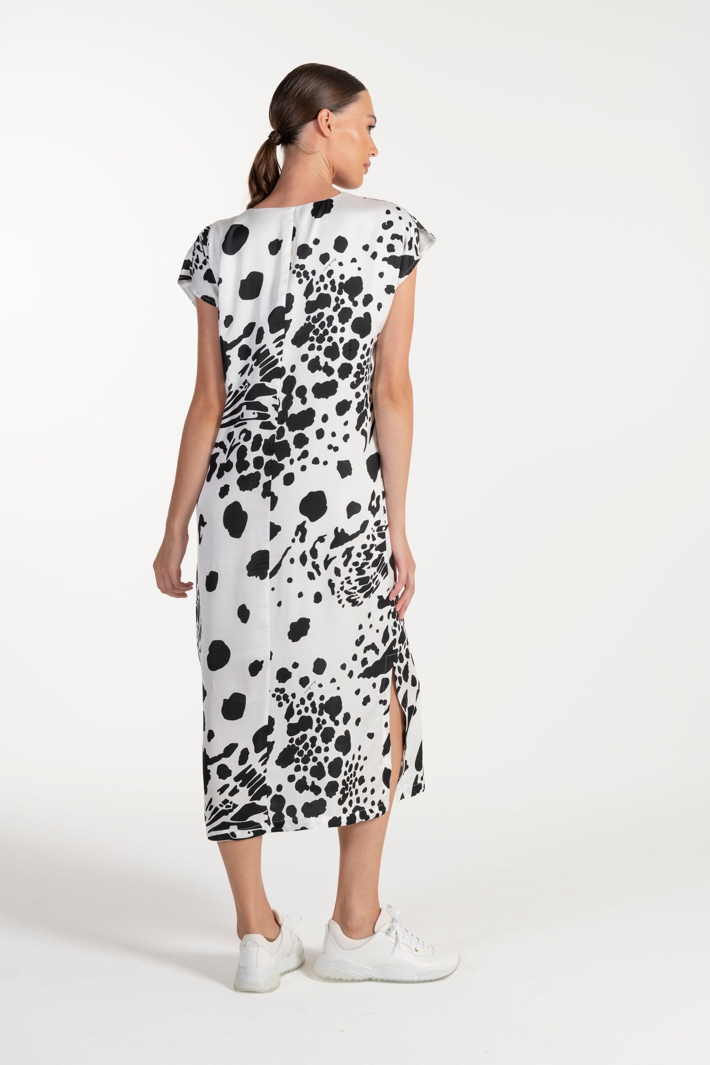 Vestido Estampado Preto e Branco de Mulher ANA SOUSA