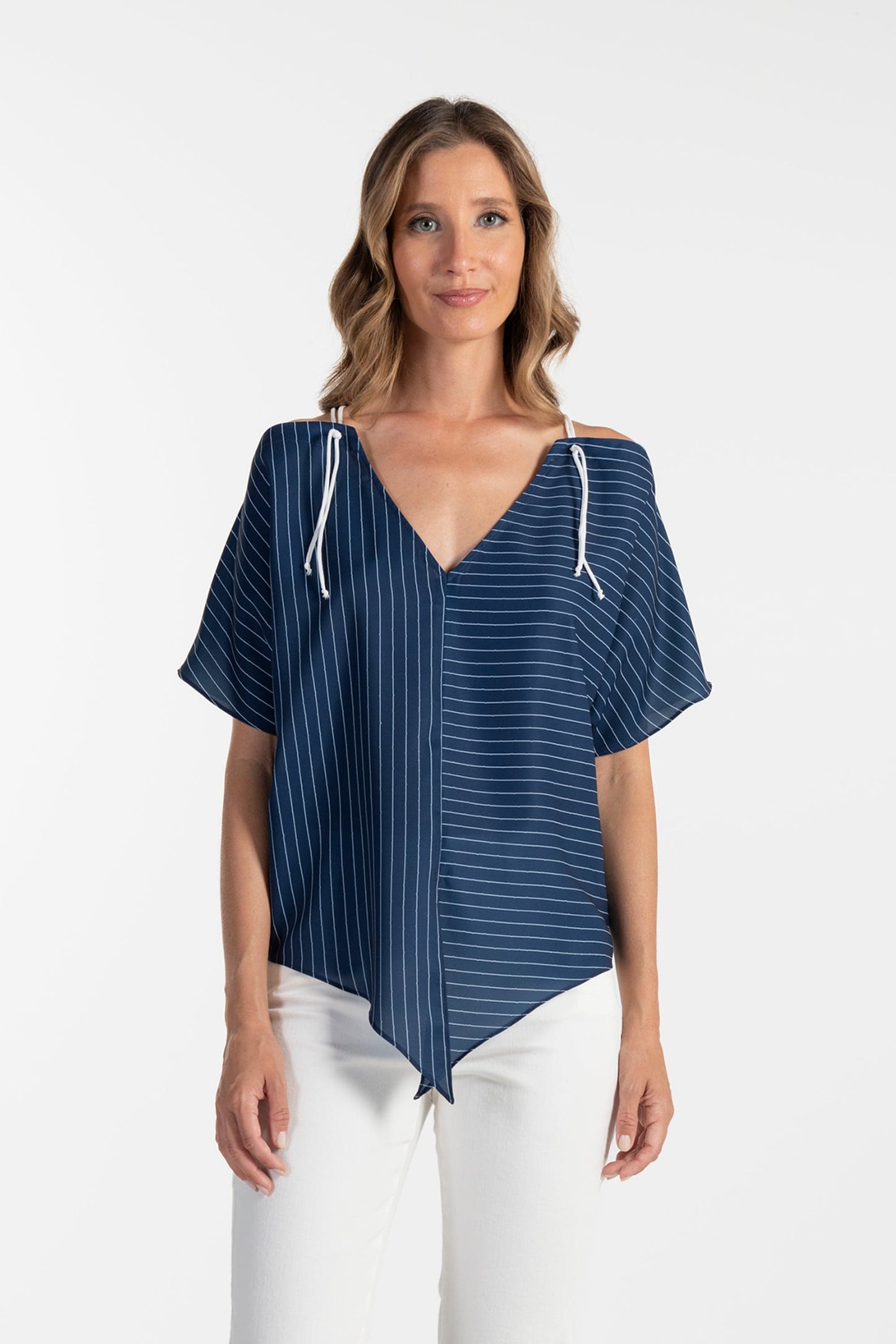 Túnica Azul de Mulher ANA SOUSA com Decote em V