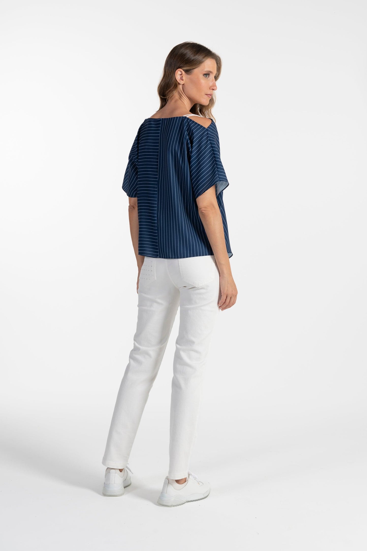 Túnica Azul de Mulher ANA SOUSA com Decote em V