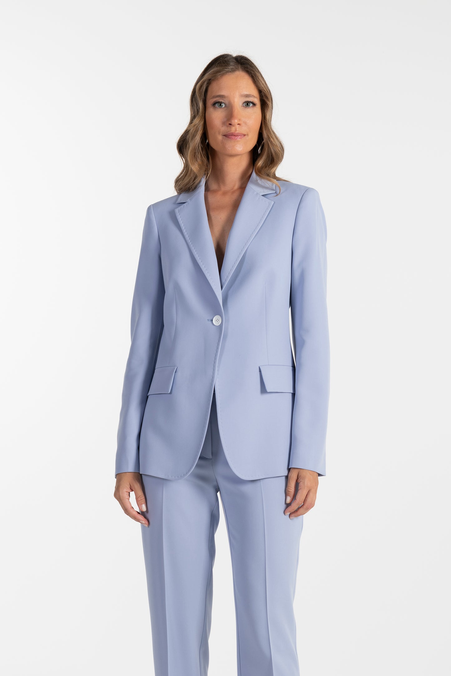 Blazer Azul Claro de Mulher ANA SOUSA com Corte Estruturado