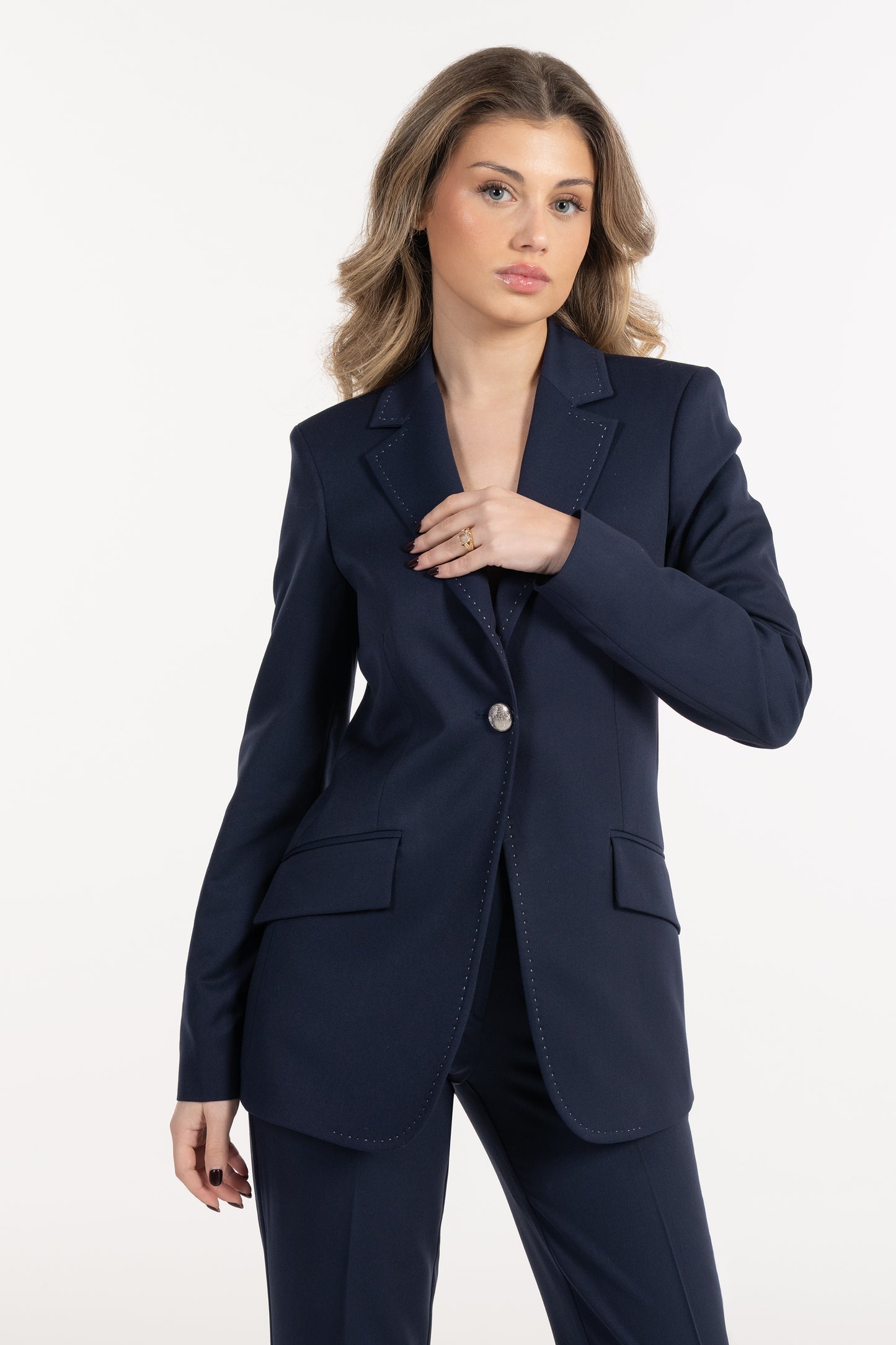Blazer Mulher ANA SOUSA Azul Escuro com Gola Clássica