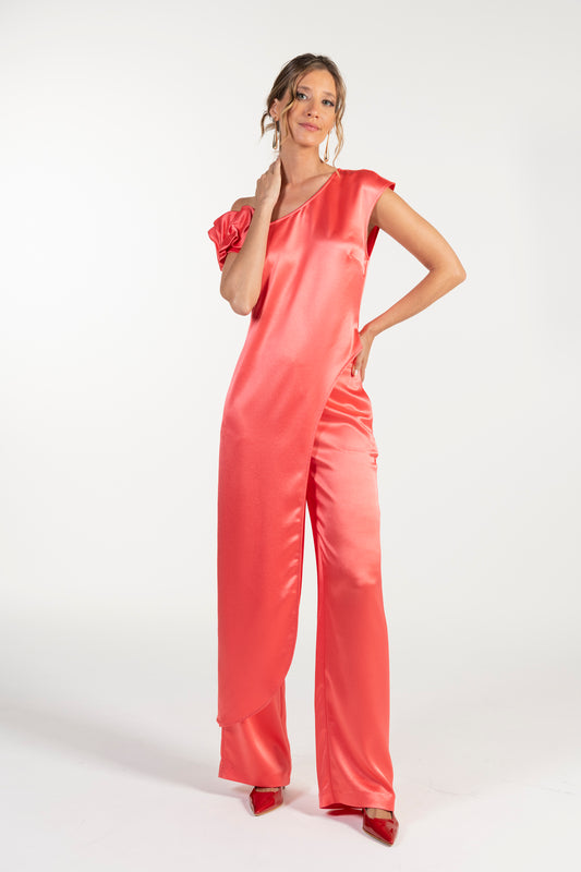 Calças Coral de Mulher ANA SOUSA com Corte Largo