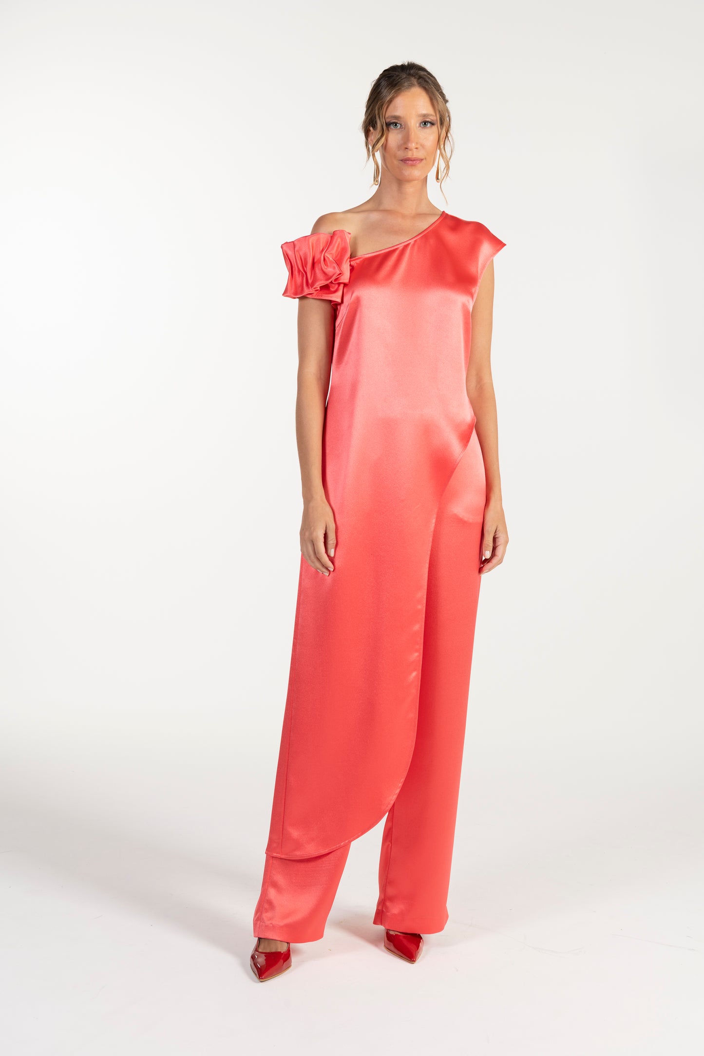 Calças Coral de Mulher ANA SOUSA com Corte Largo