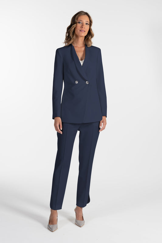 Blazer Ana Sousa Bege com Lapela Clássica