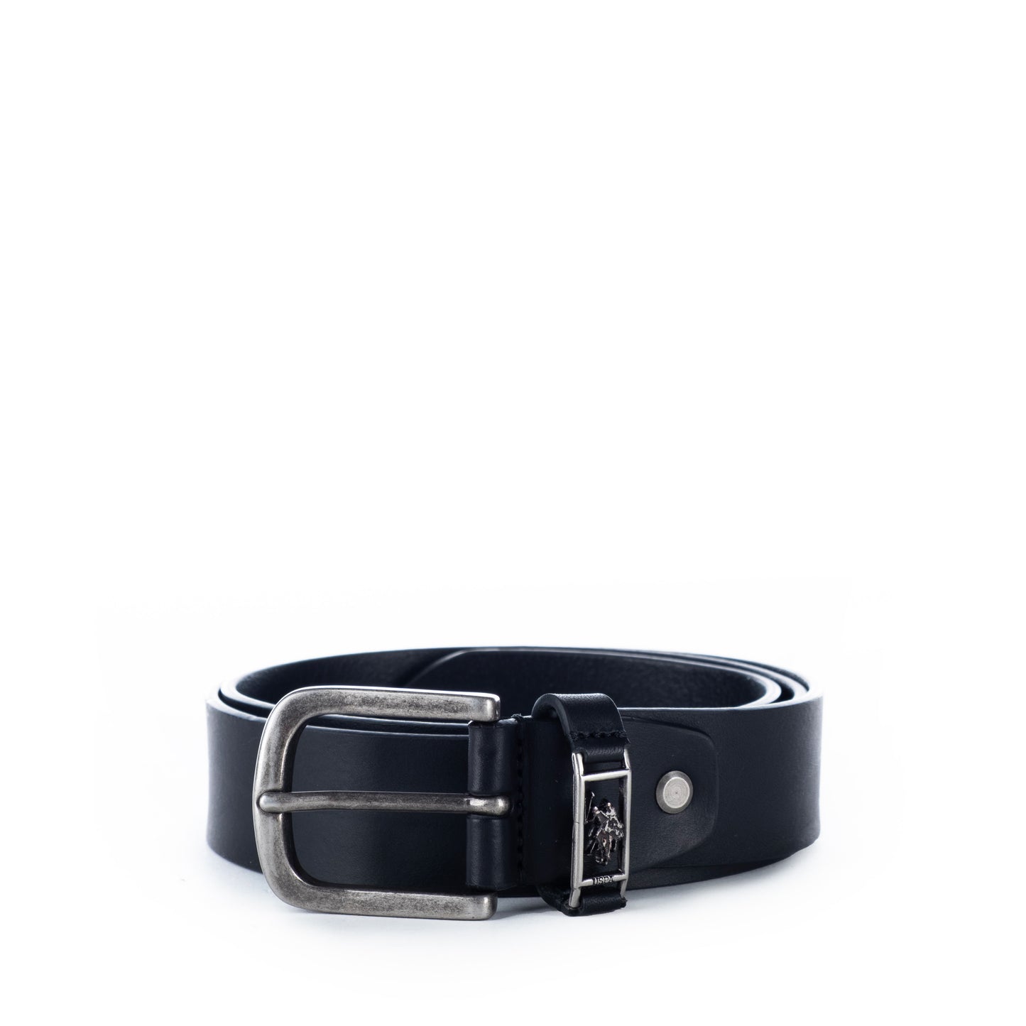 Cinto Homem Us Polo Preto com Detalhe de Metal