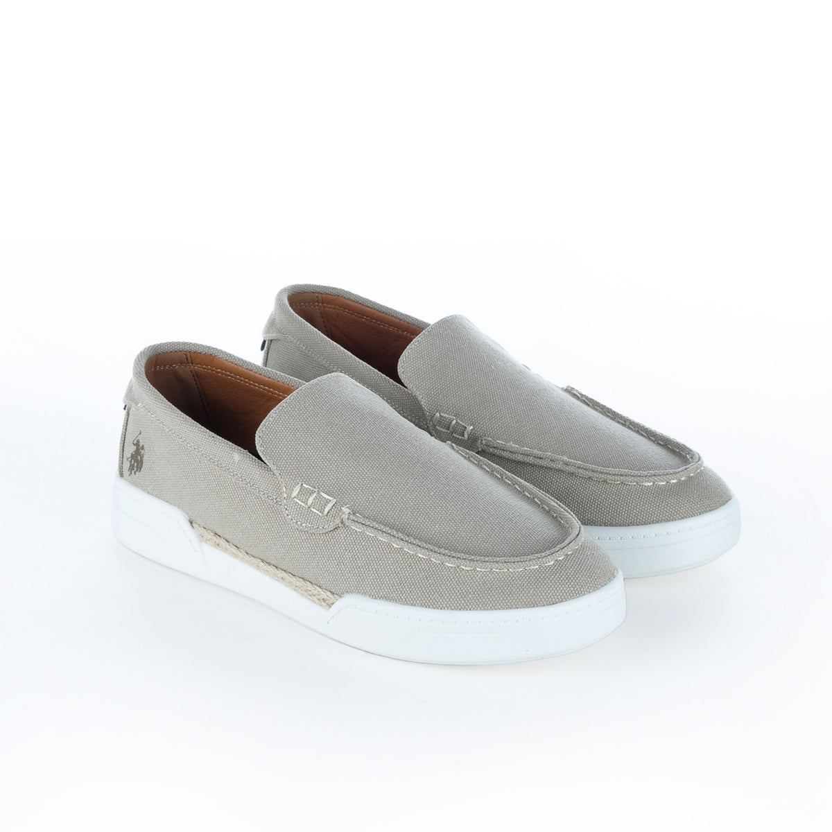 Mocassins Homem U.S. Polo Assn. Bege com Sola Branca