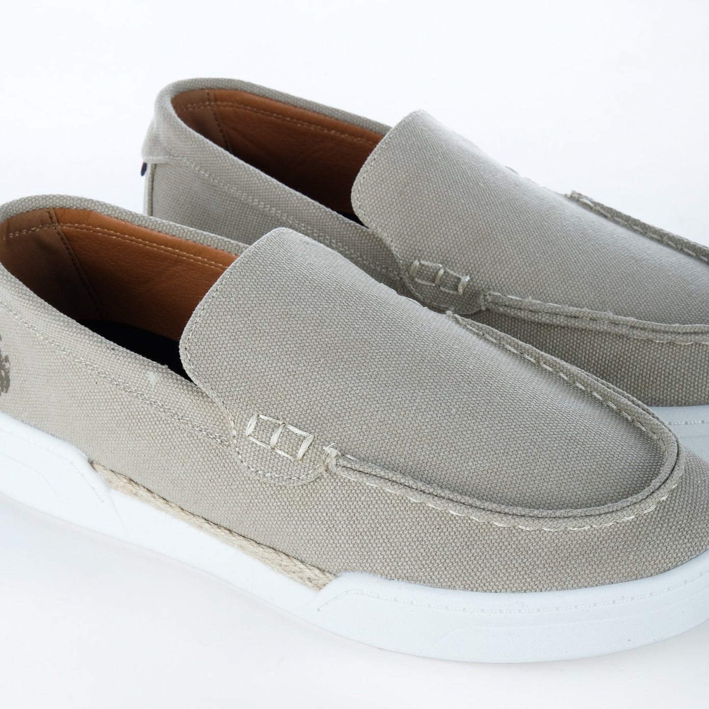 Mocassins Homem U.S. Polo Assn. Bege com Sola Branca
