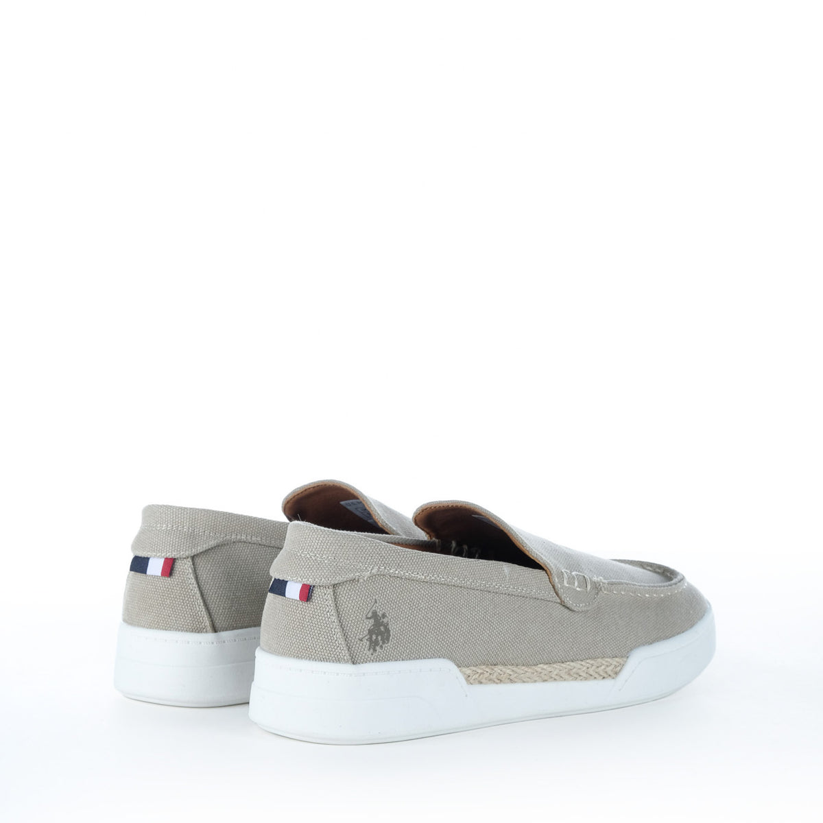 Mocassins Homem U.S. Polo Assn. Bege com Sola Branca