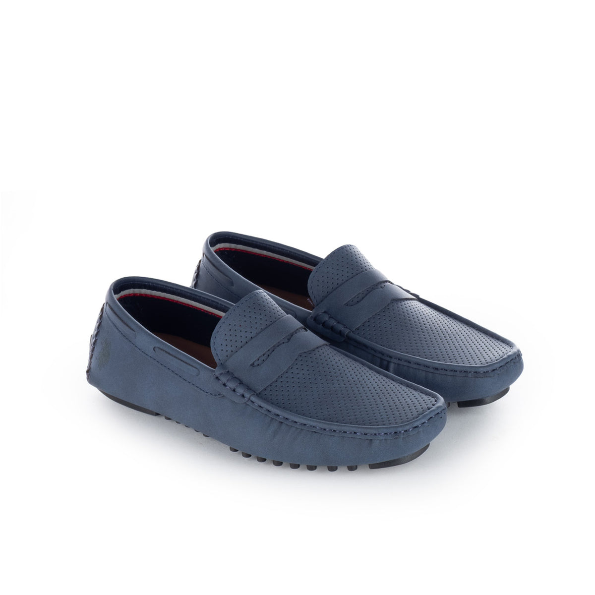 Mocassins Homem U.S. Polo Assn. Azul com Detalhes Perfurados