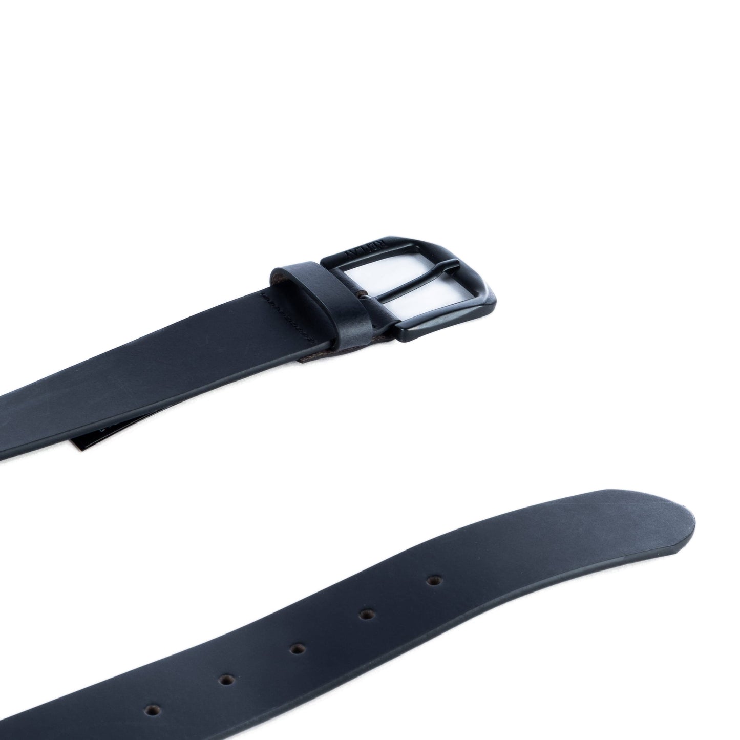 Cinto de Homem Replay Preto com Fivela Robusta Gravada com Logótipo