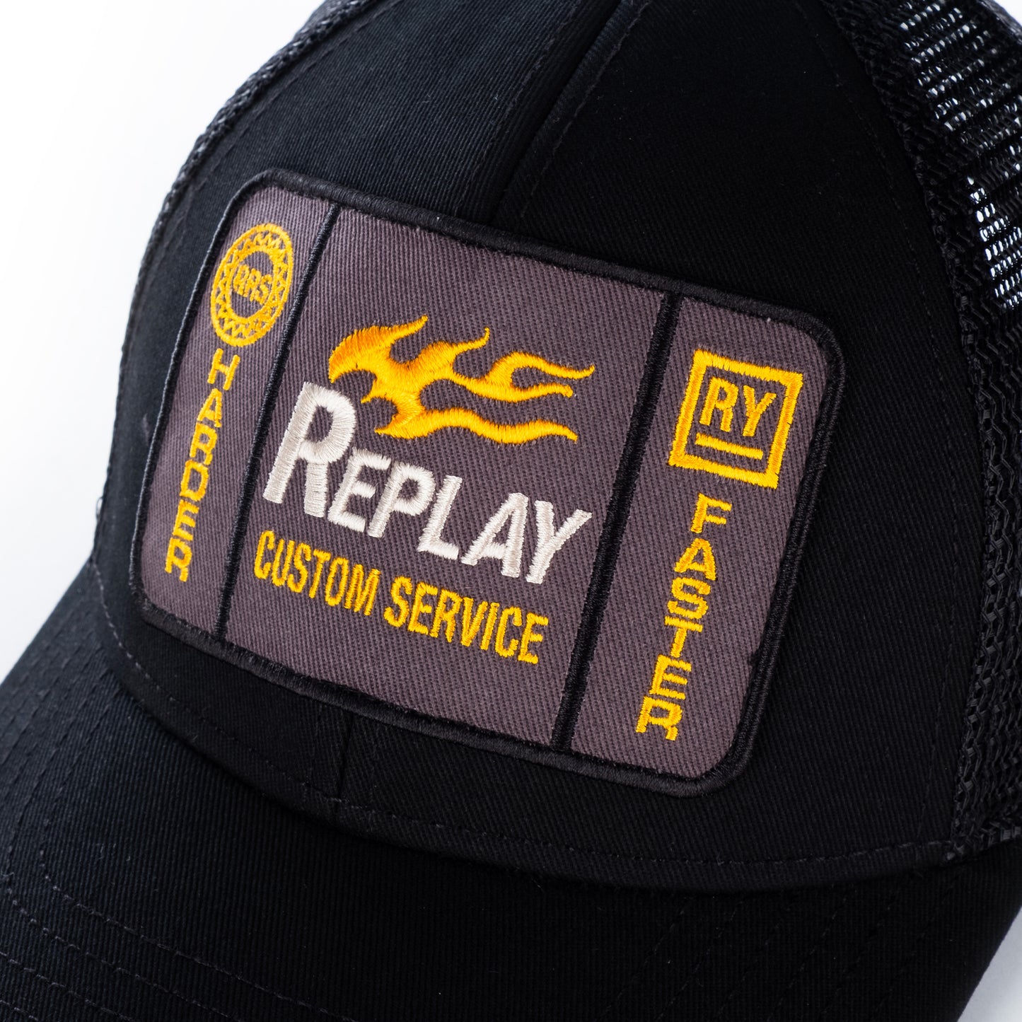 Boné Masculino Replay Preto Bordado