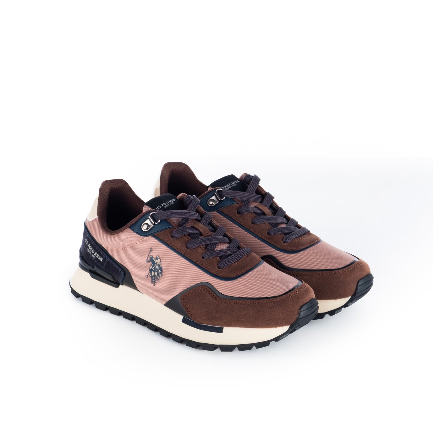 Ténis Homem US Polo, Azul e Castanho com Detalhes Elegantes