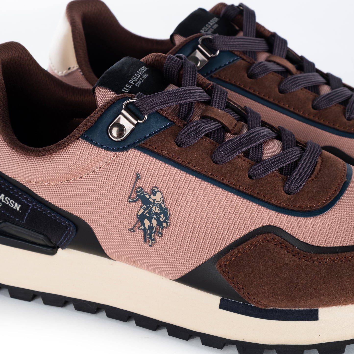 Ténis Homem US Polo, Azul e Castanho com Detalhes Elegantes