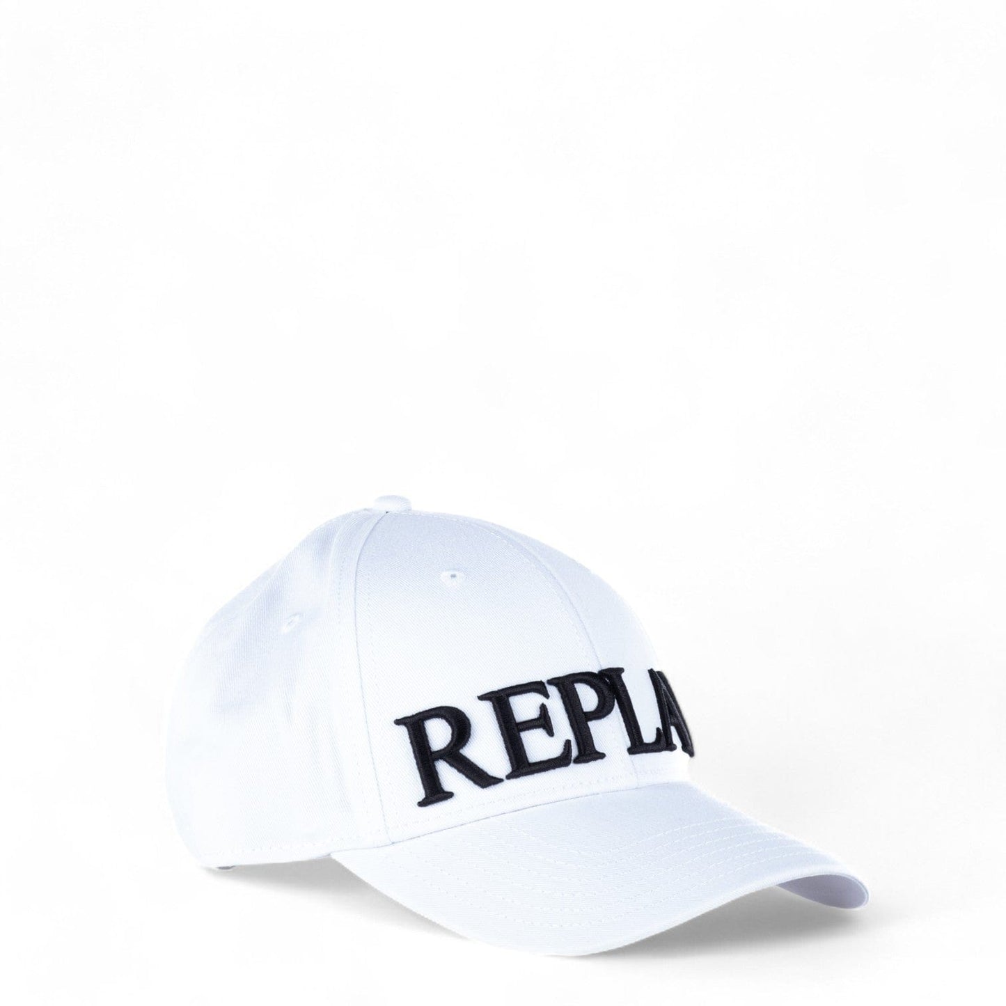 Boné Replay Branco com Logótipo Bordado em Preto