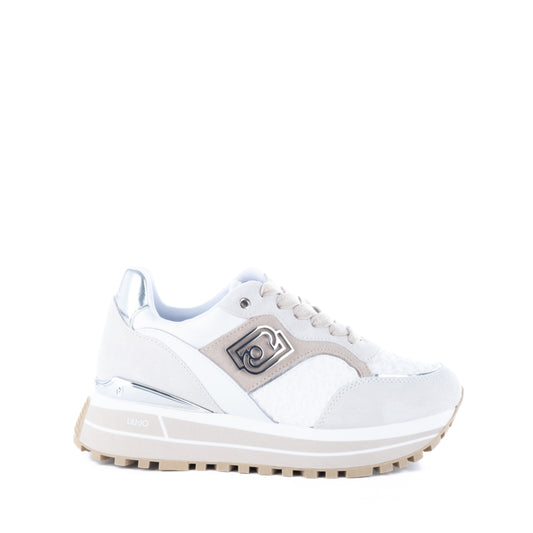 Ténis Mulher Liu Jo Bege/Branco com Detalhes Metálicos