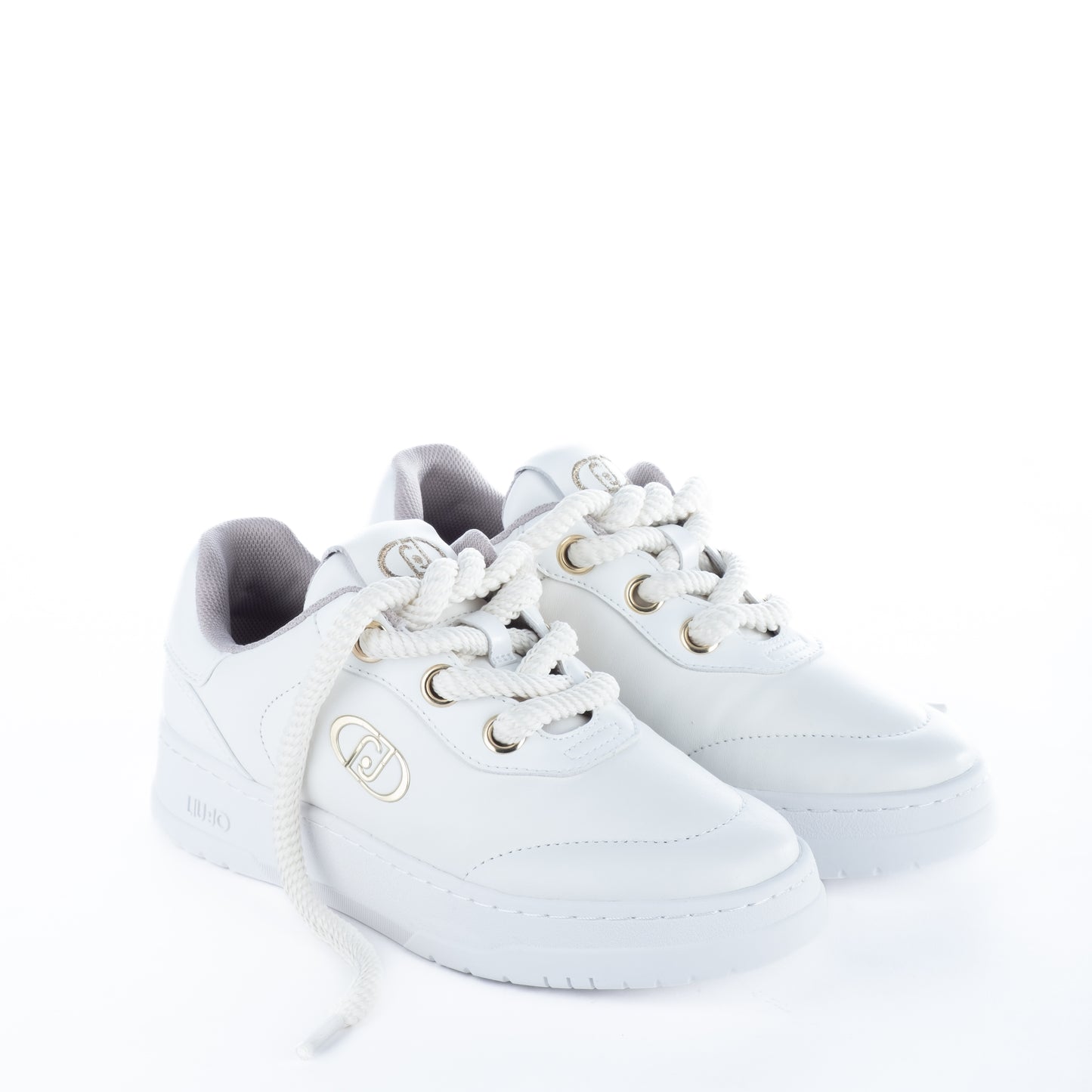 Ténis Mulher Liu Jo Brancos com Detalhes Dourados
