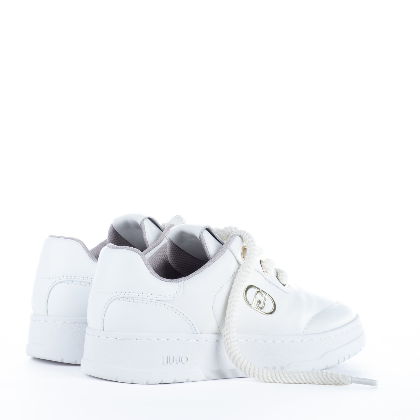 Ténis Mulher Liu Jo Brancos com Detalhes Dourados