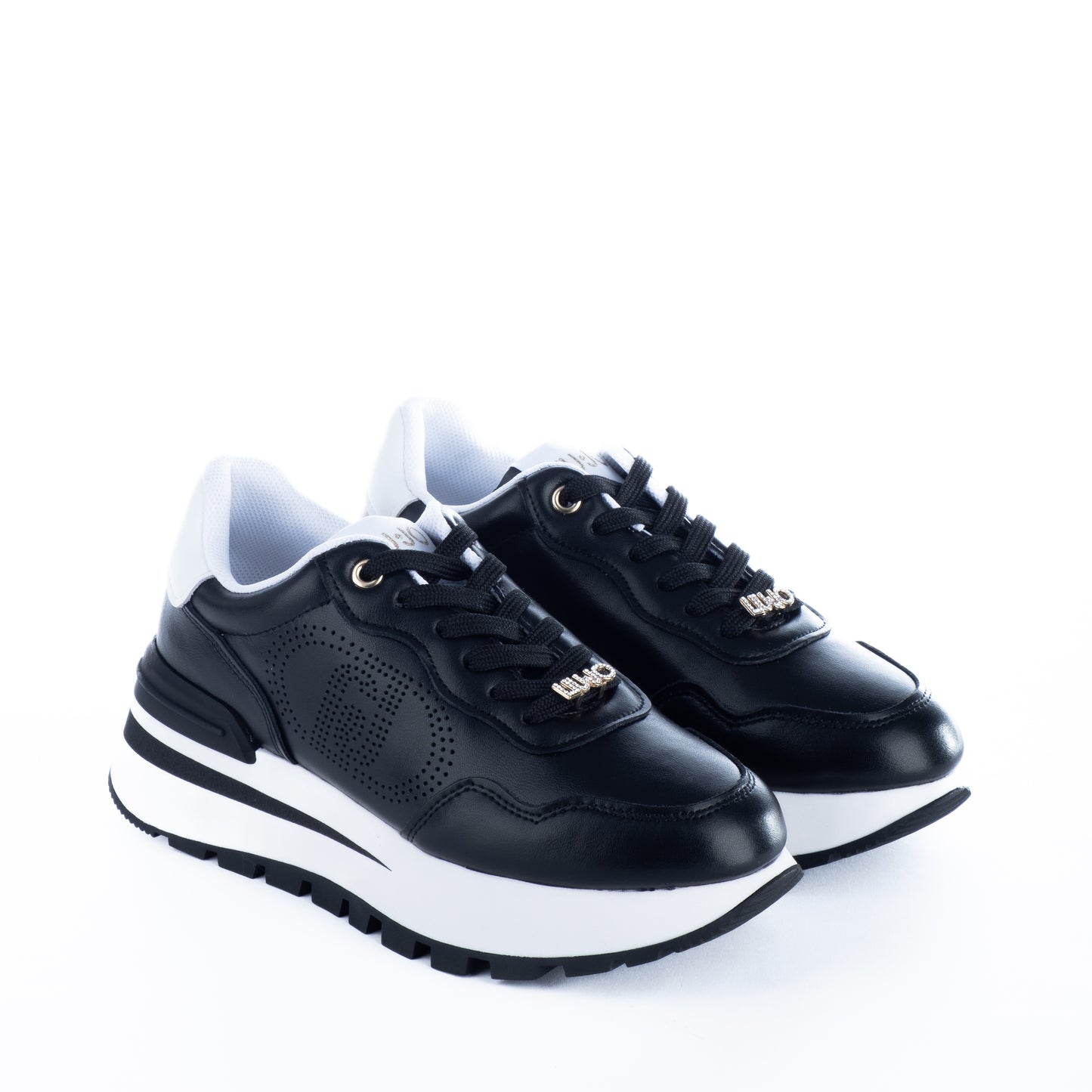 Ténis Mulher Liu Jo Preto e Branco com Detalhes Elegantes