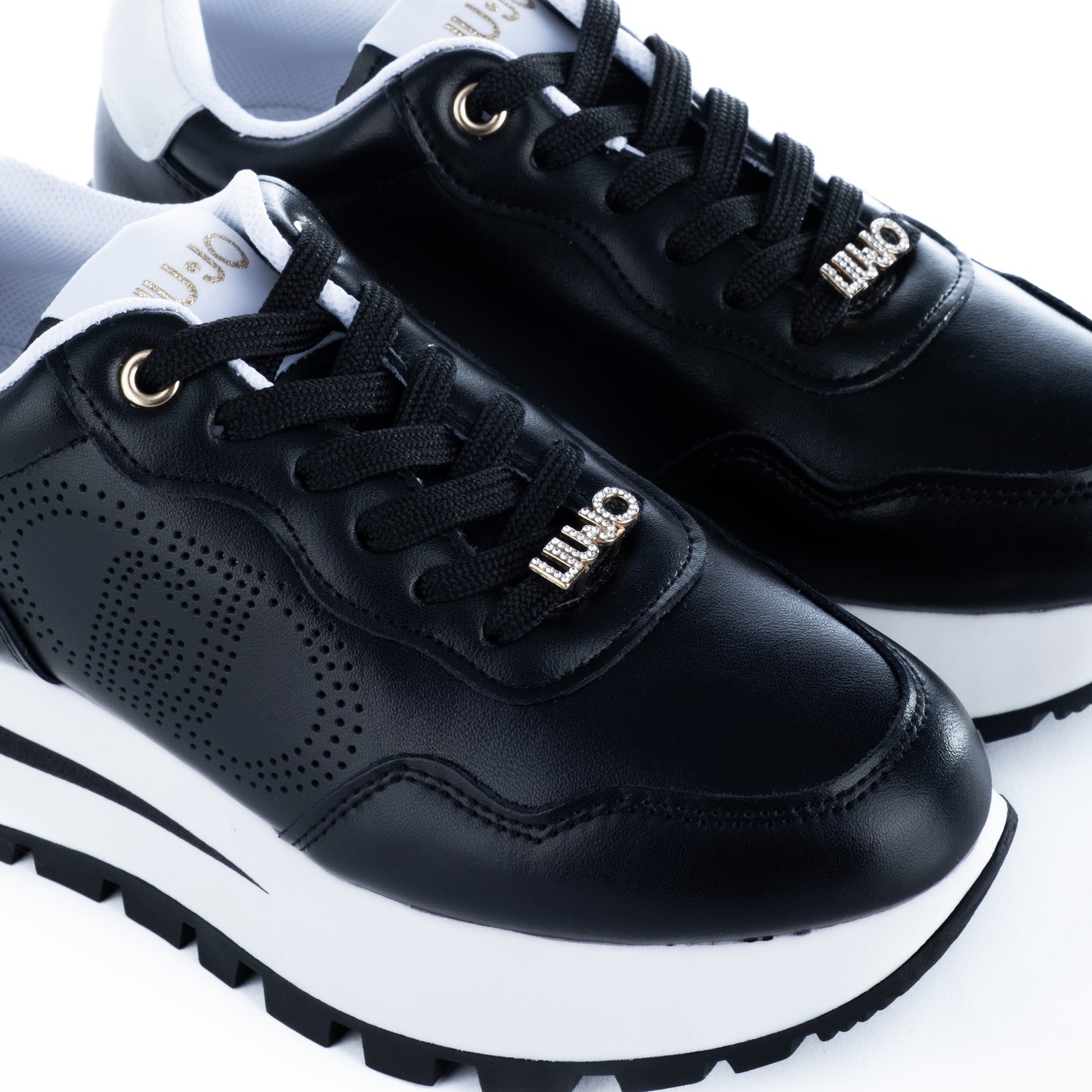 Ténis Mulher Liu Jo Preto e Branco com Detalhes Elegantes