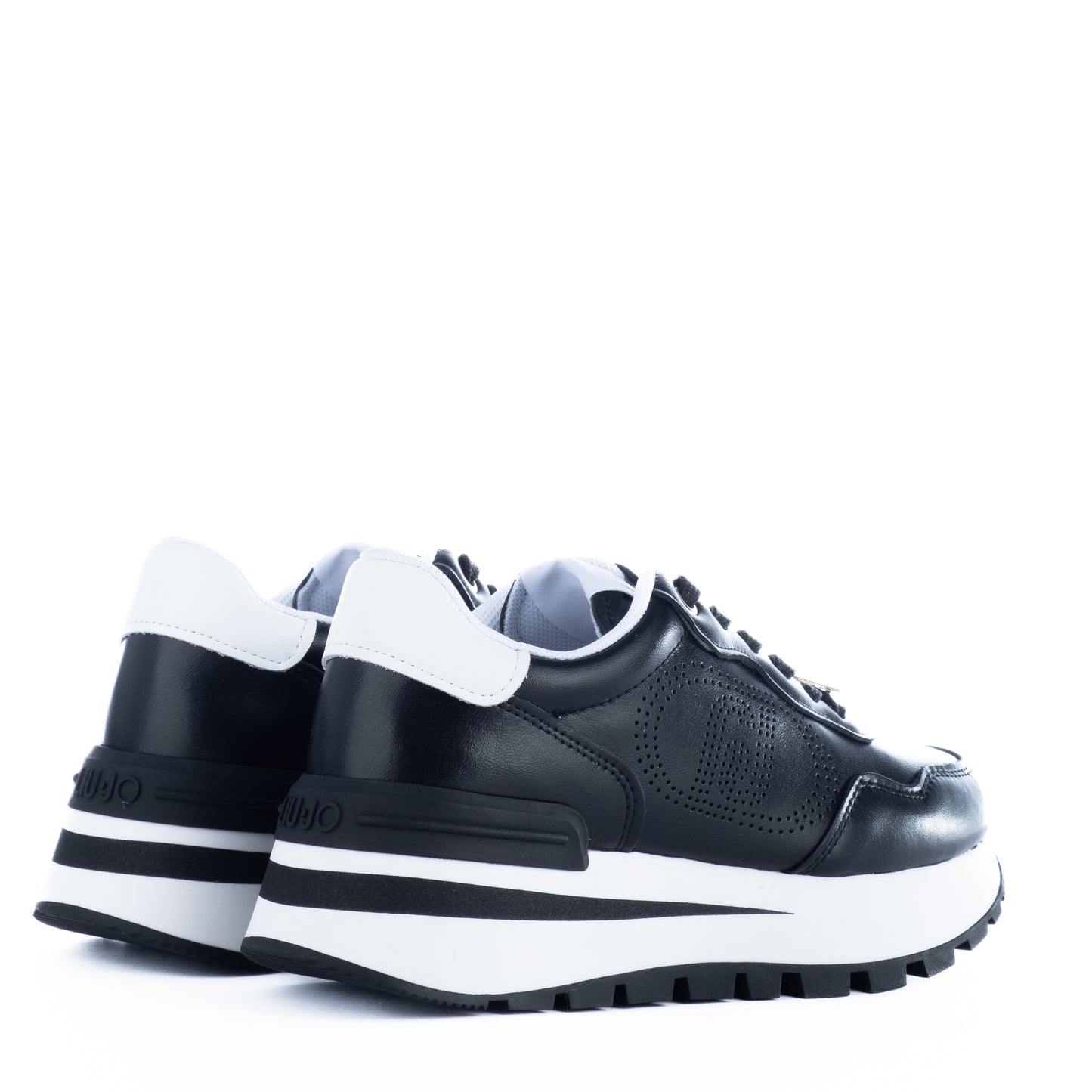 Ténis Mulher Liu Jo Preto e Branco com Detalhes Elegantes