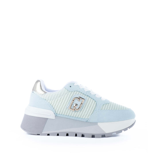 Ténis Mulher Liu Jo Azul Pastel com Detalhes Metálicos