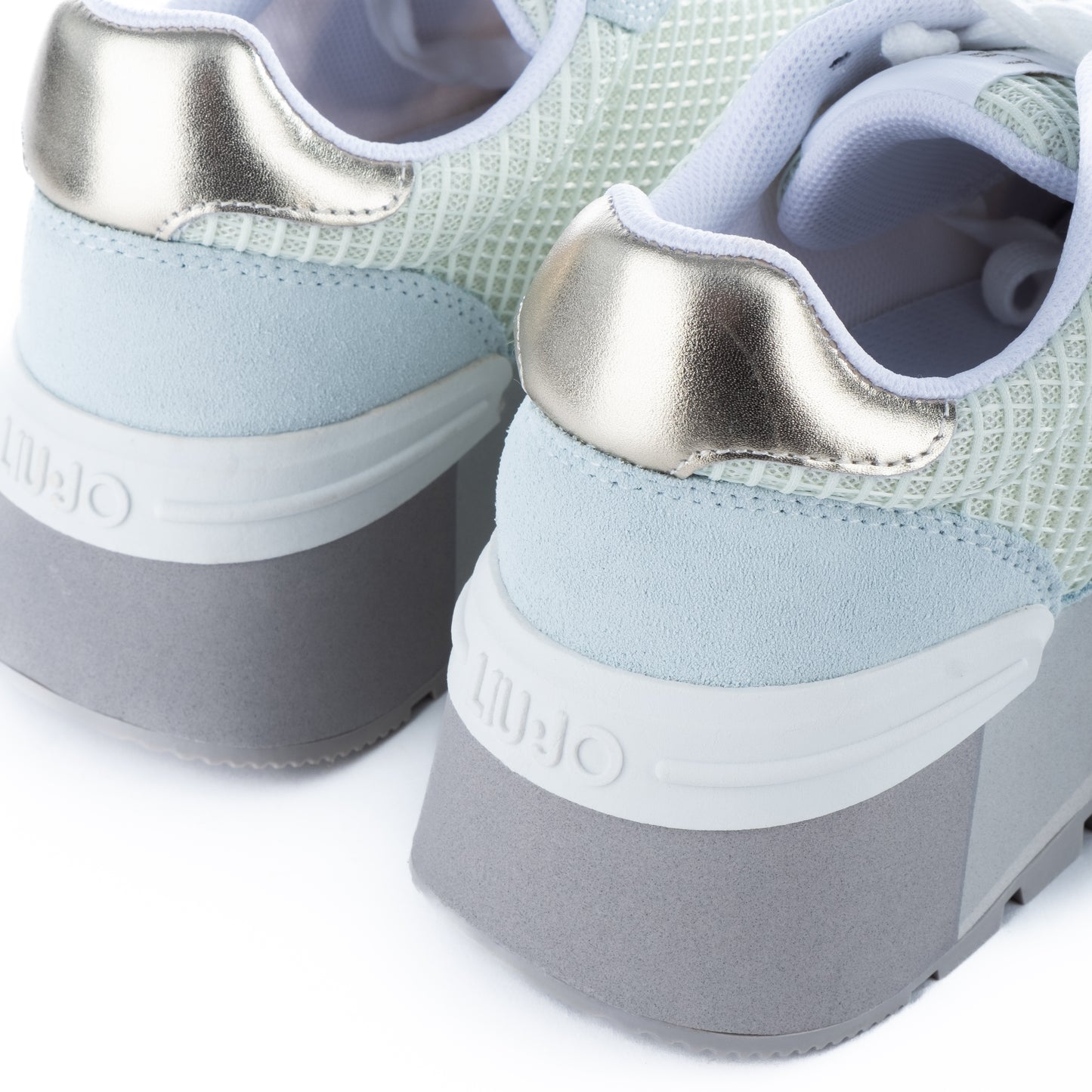 Ténis Mulher Liu Jo Azul Pastel com Detalhes Metálicos