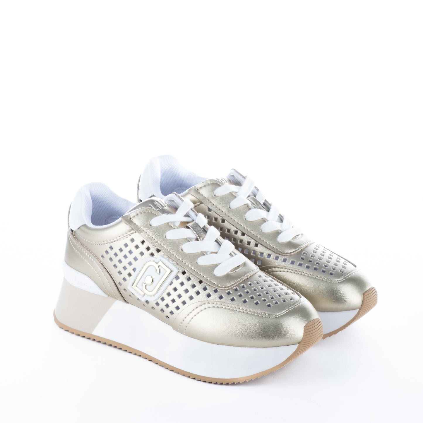 Ténis Mulher Liu Jo Dourado Plataforma e Estilo Moderno