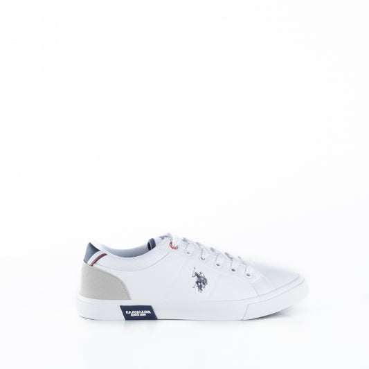 Ténis de Homem US Polo Brancos com Logótipo Bordado e Detalhes Contrastantes