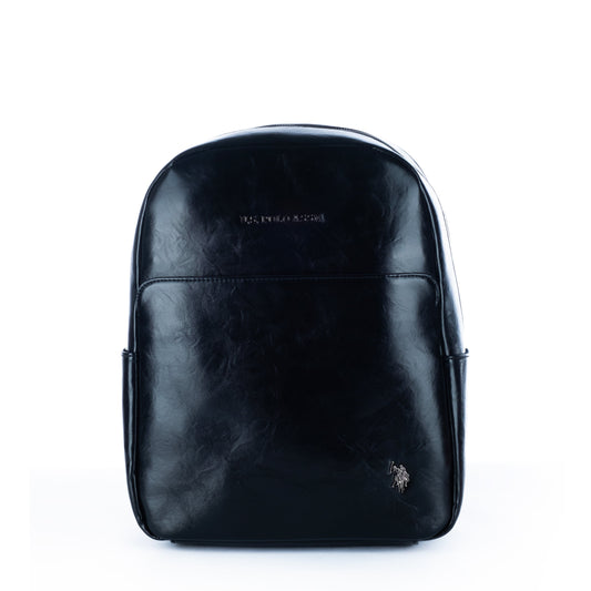 Mochila Unisexo US Polo em Preto Brilhante com Logótipo Discreto