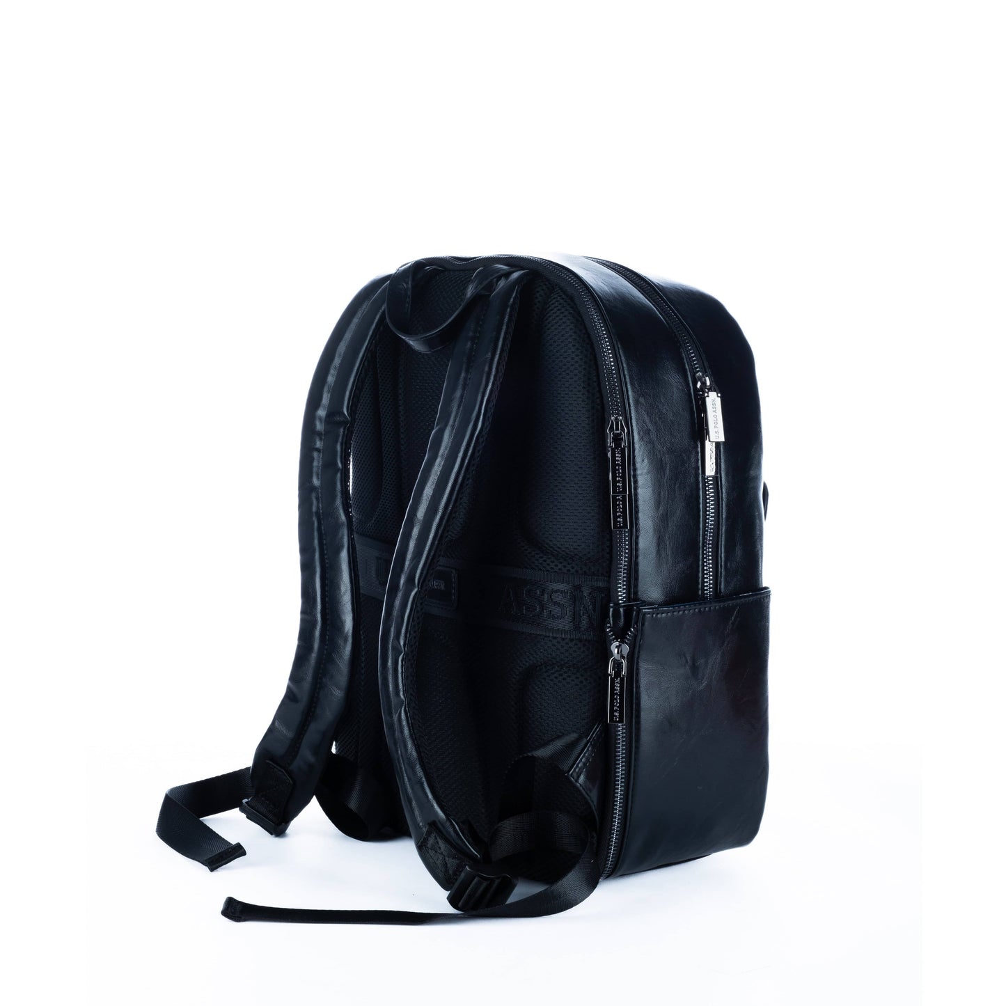Mochila Unisexo US Polo em Preto Brilhante com Logótipo Discreto