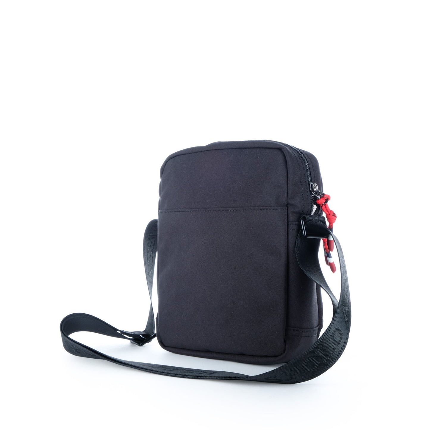 Bolsa Tiracolo Homem U.S. Polo Assn. Preta com Logótipo Frontal e Detalhes Vermelhos