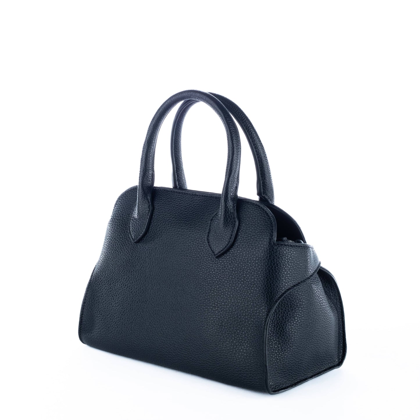 Bolsa Satchel Feminina US Polo Preta em Pele com Alça Dupla