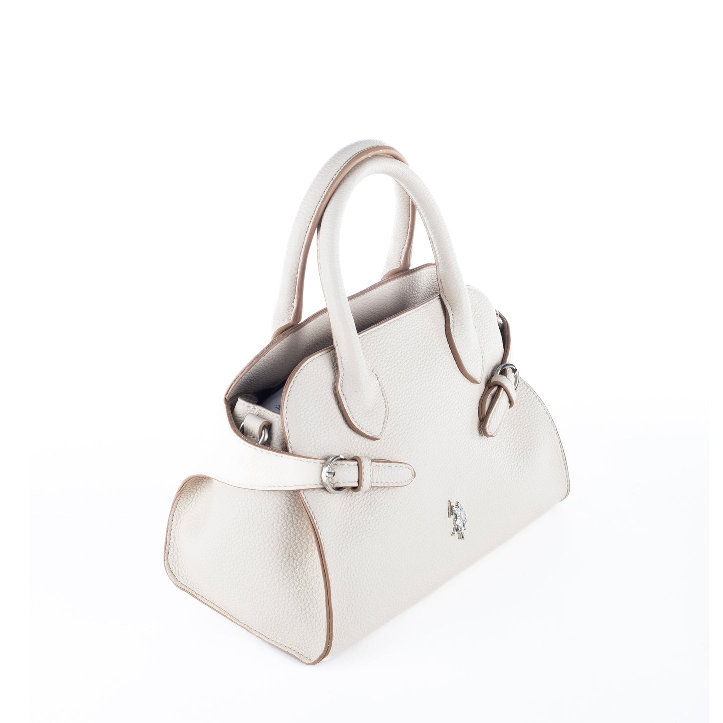 Bolsa Satchel Feminina US Polo Branca com Detalhes Elegantes