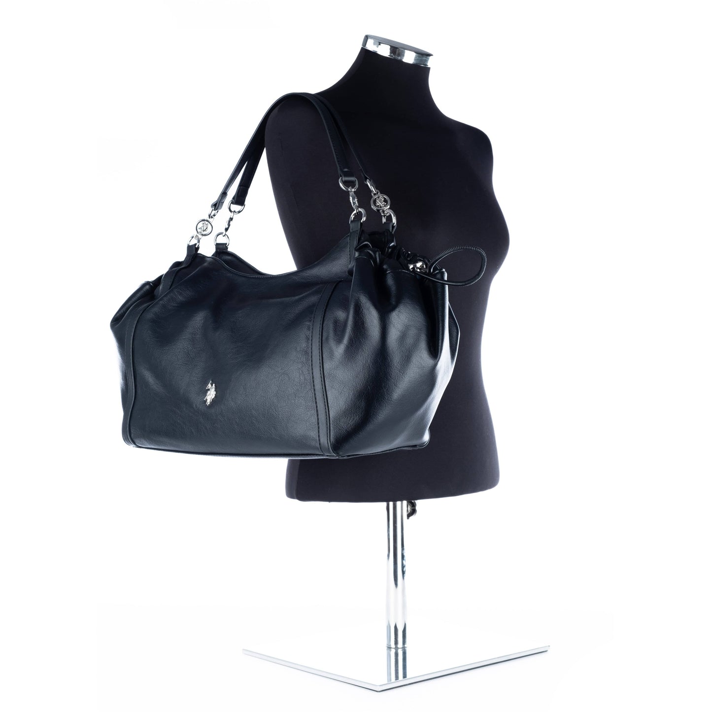 Bolsa Satchel Feminina US Polo, Preto, Elegante e Sofisticada