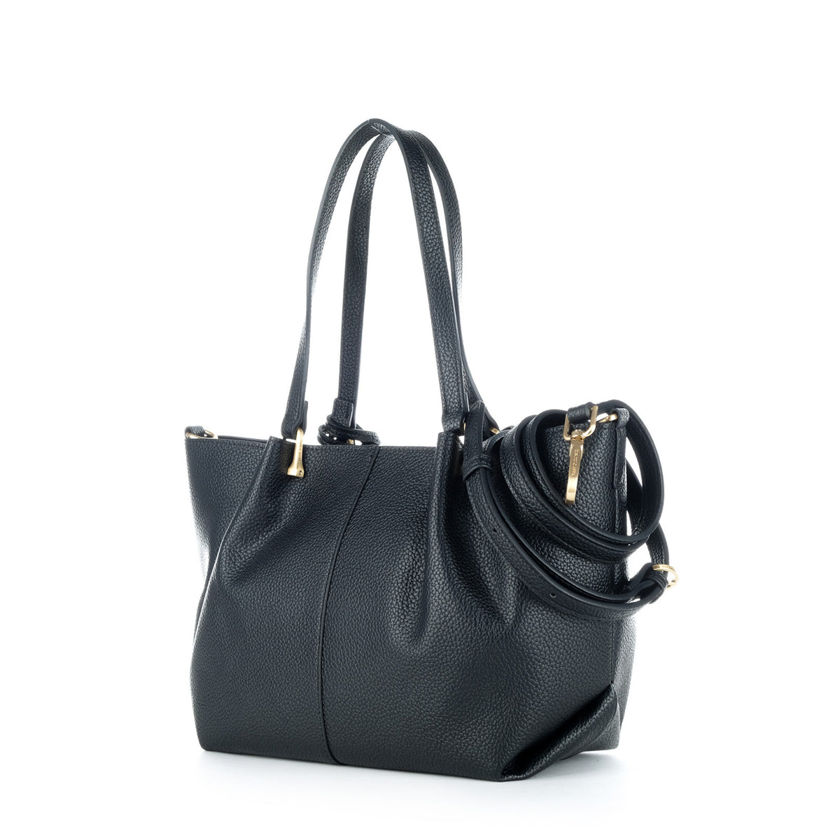 Bolsa Tote U.S. Polo Assn. Preta com Logótipo e Detalhes Dourados