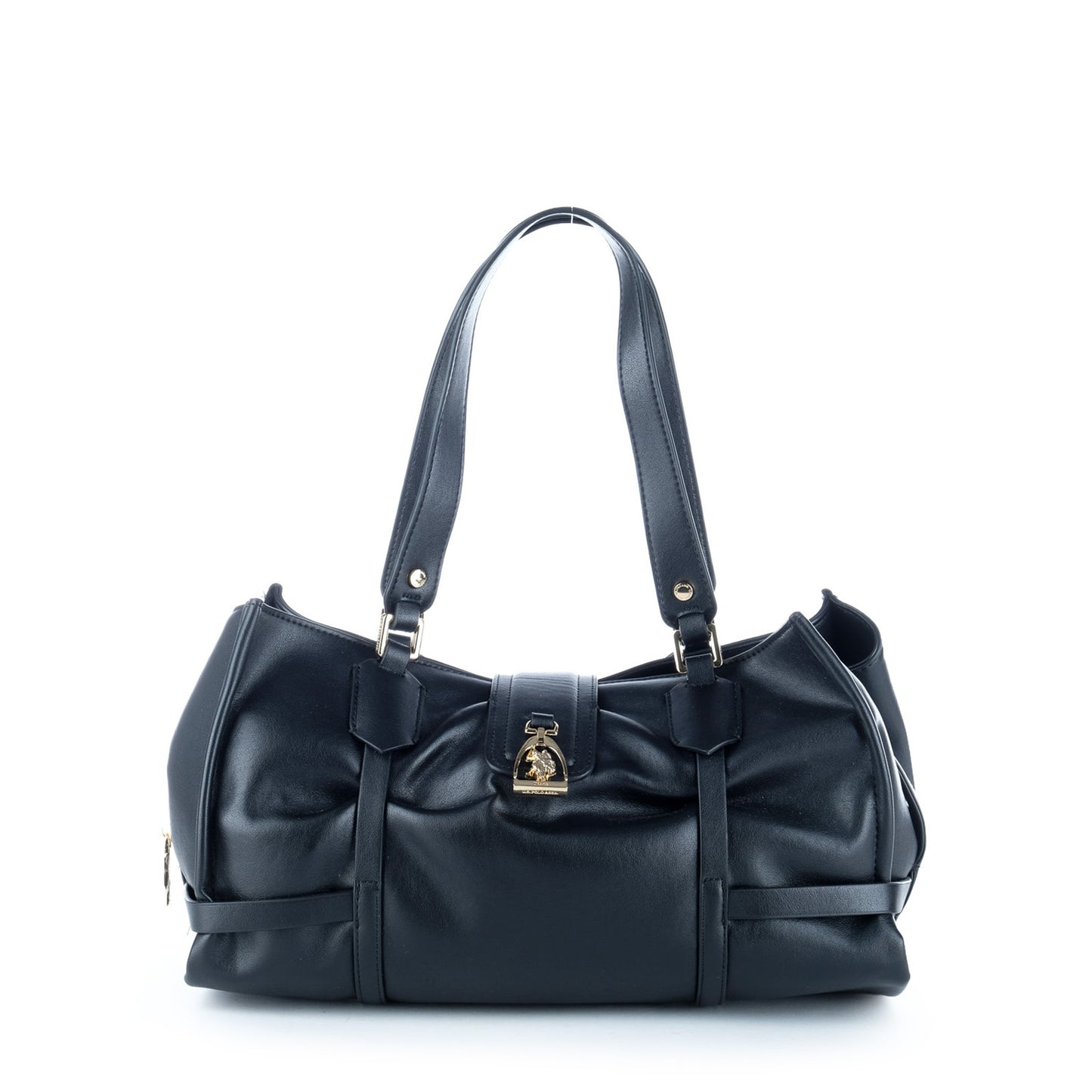 Bolsa de Ombro U.S. Polo Assn. Azul Escuro com Detalhe Metálico Frontal