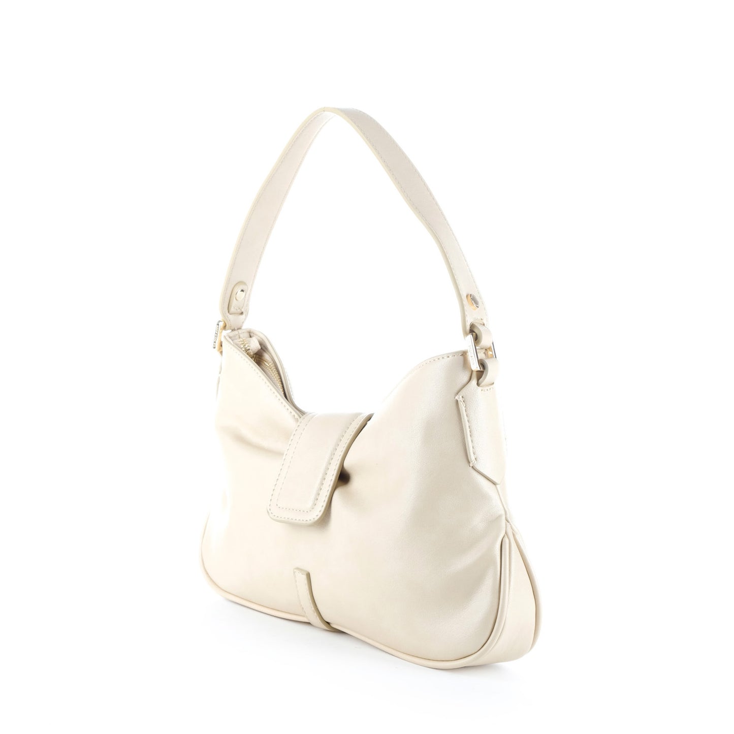Bolsa de Ombro U.S. Polo Assn. Bege com Fivela e Detalhes Dourados