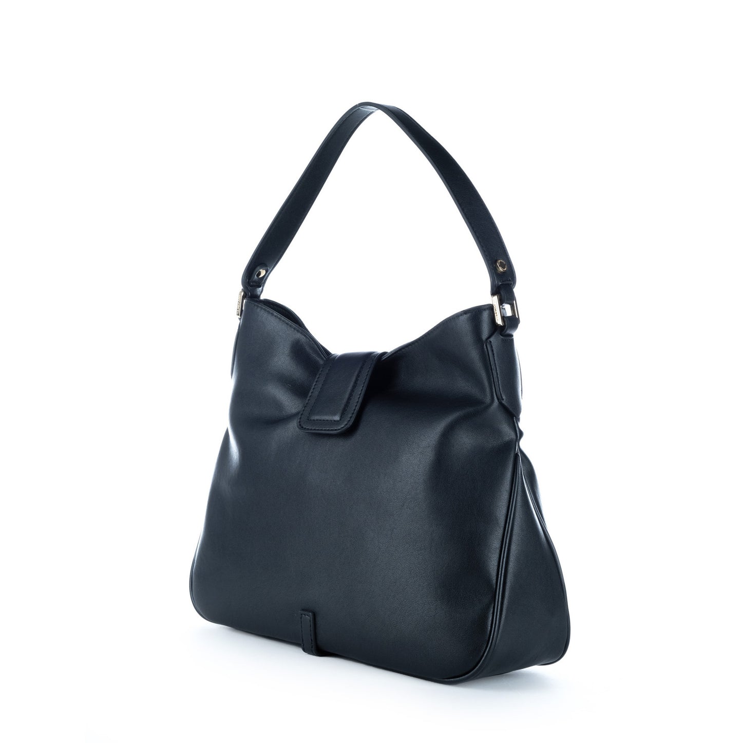 Bolsa de Ombro U.S. Polo Assn. Preta com Fecho Decorativo Metálico