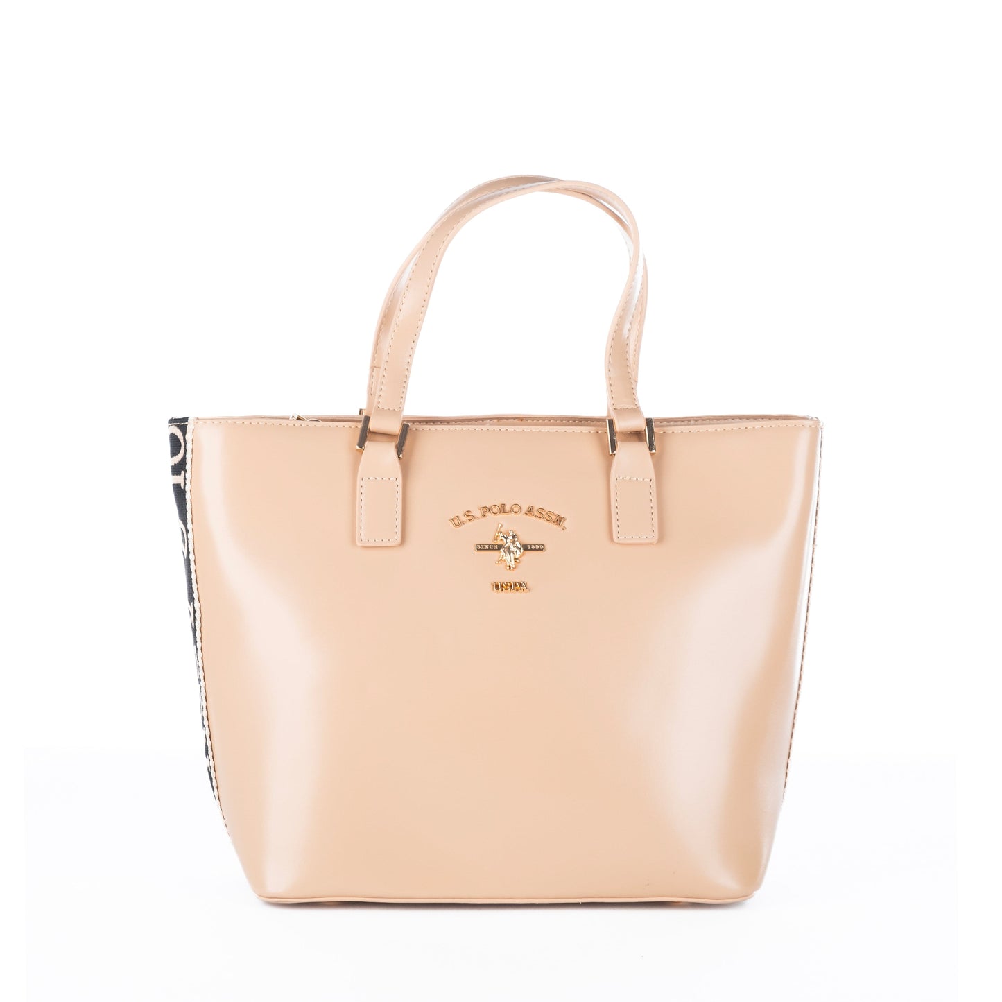 Bolsa Tote Feminina US Polo Bege com Detalhes Elegantes