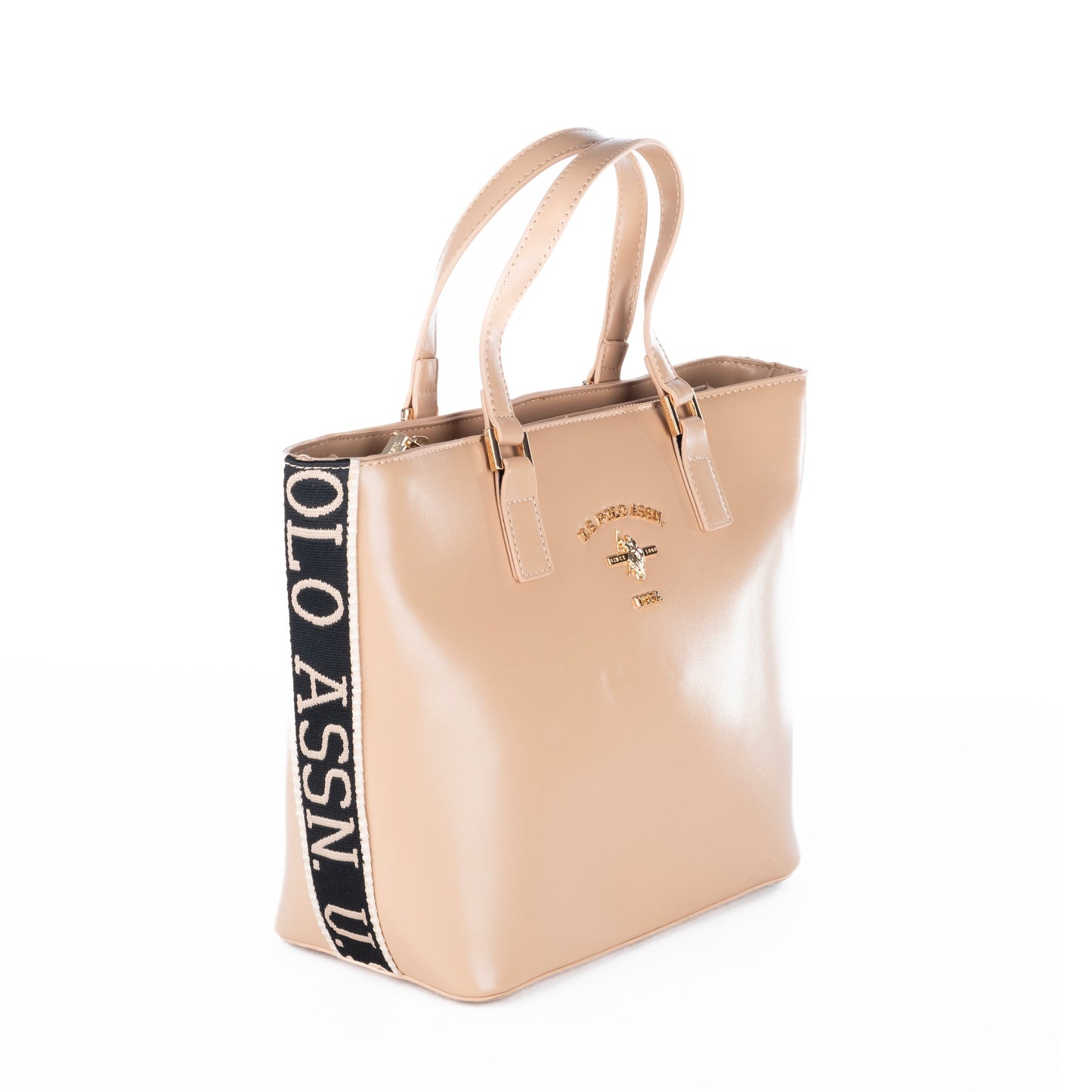 Bolsa Tote Feminina US Polo Bege com Detalhes Elegantes